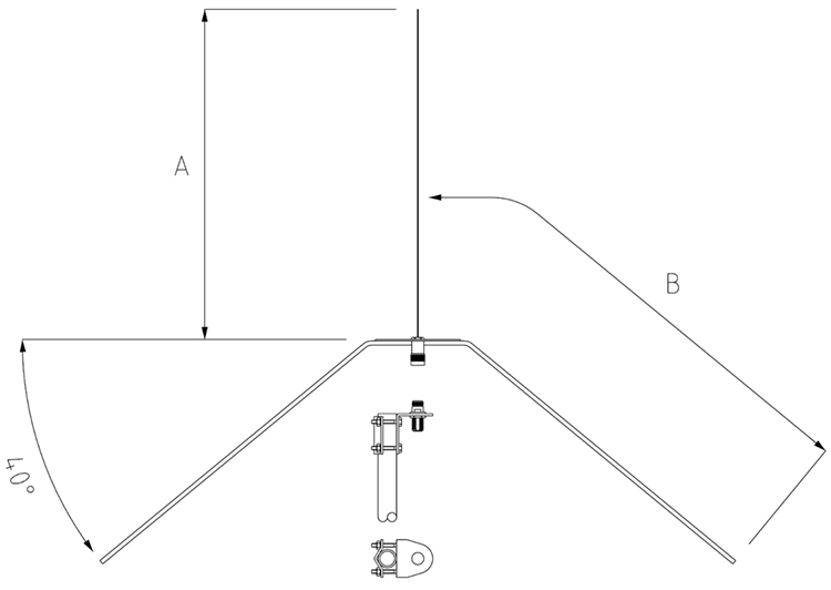 Figure 1 Complete 146MHz 1/4w ground plane assembly