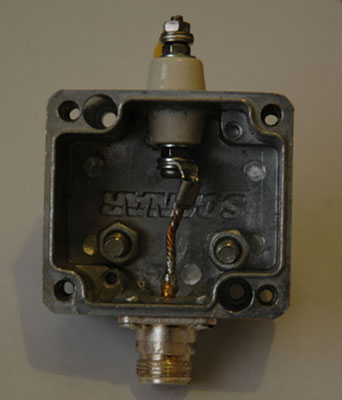 Photo 1. Internal view of the Weatherproof coax termination box.